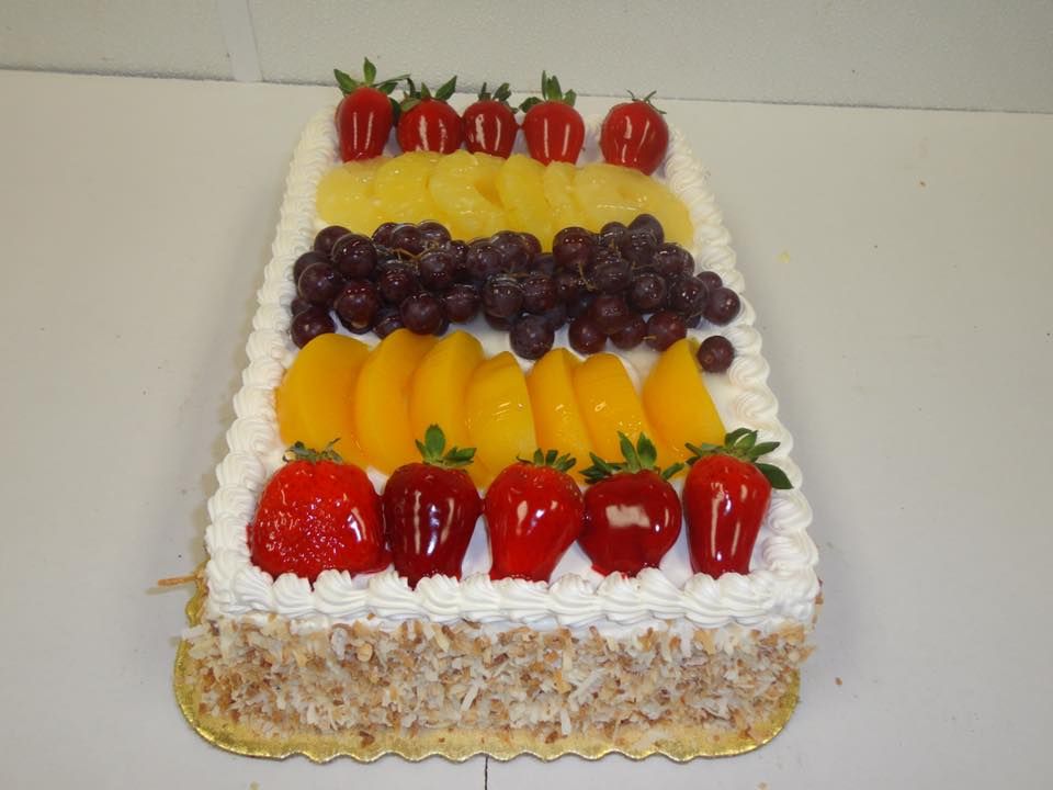 Decorated celebration cake from La Popular Panaderia